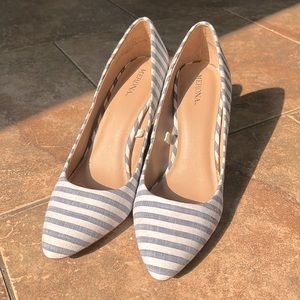 Striped Heels
